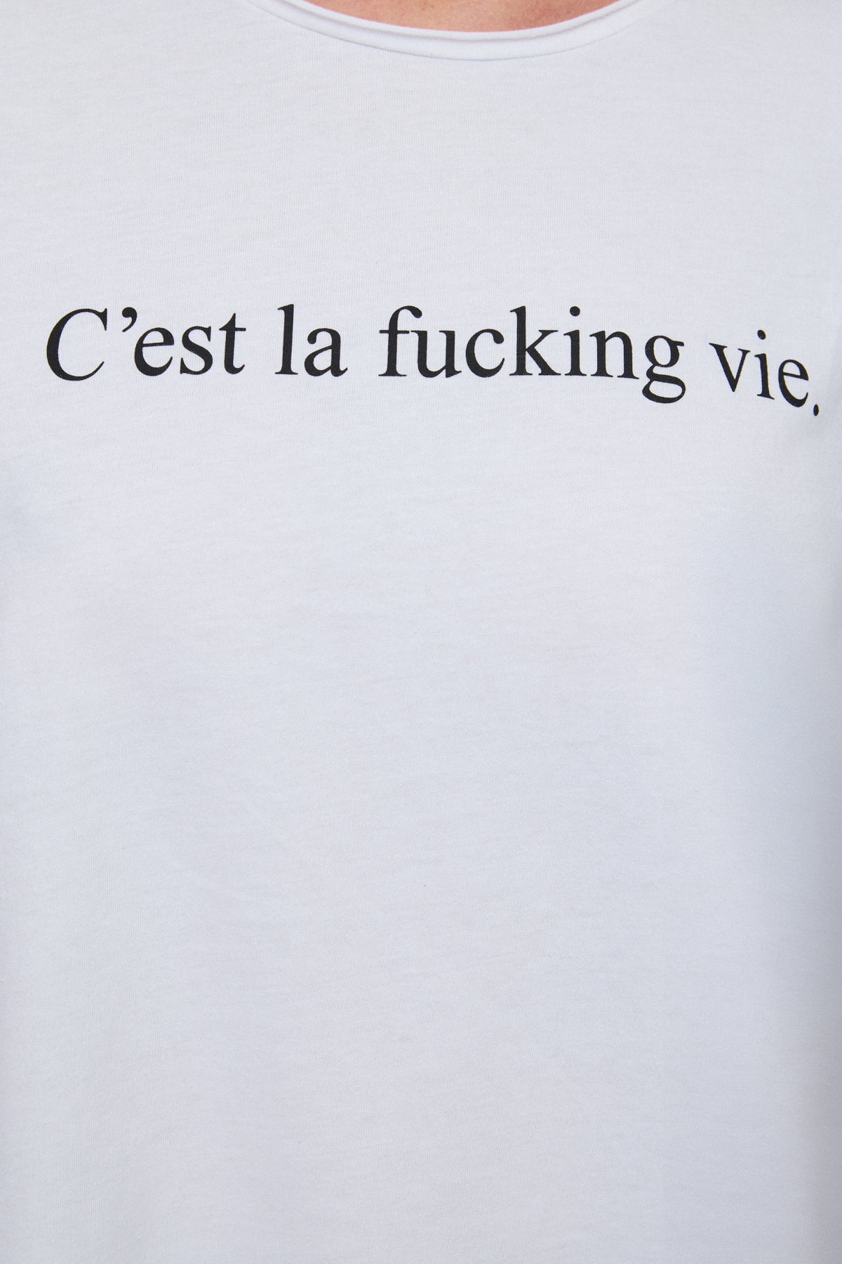 Einfaches T-Shirt mit Slogan-Aufdruck