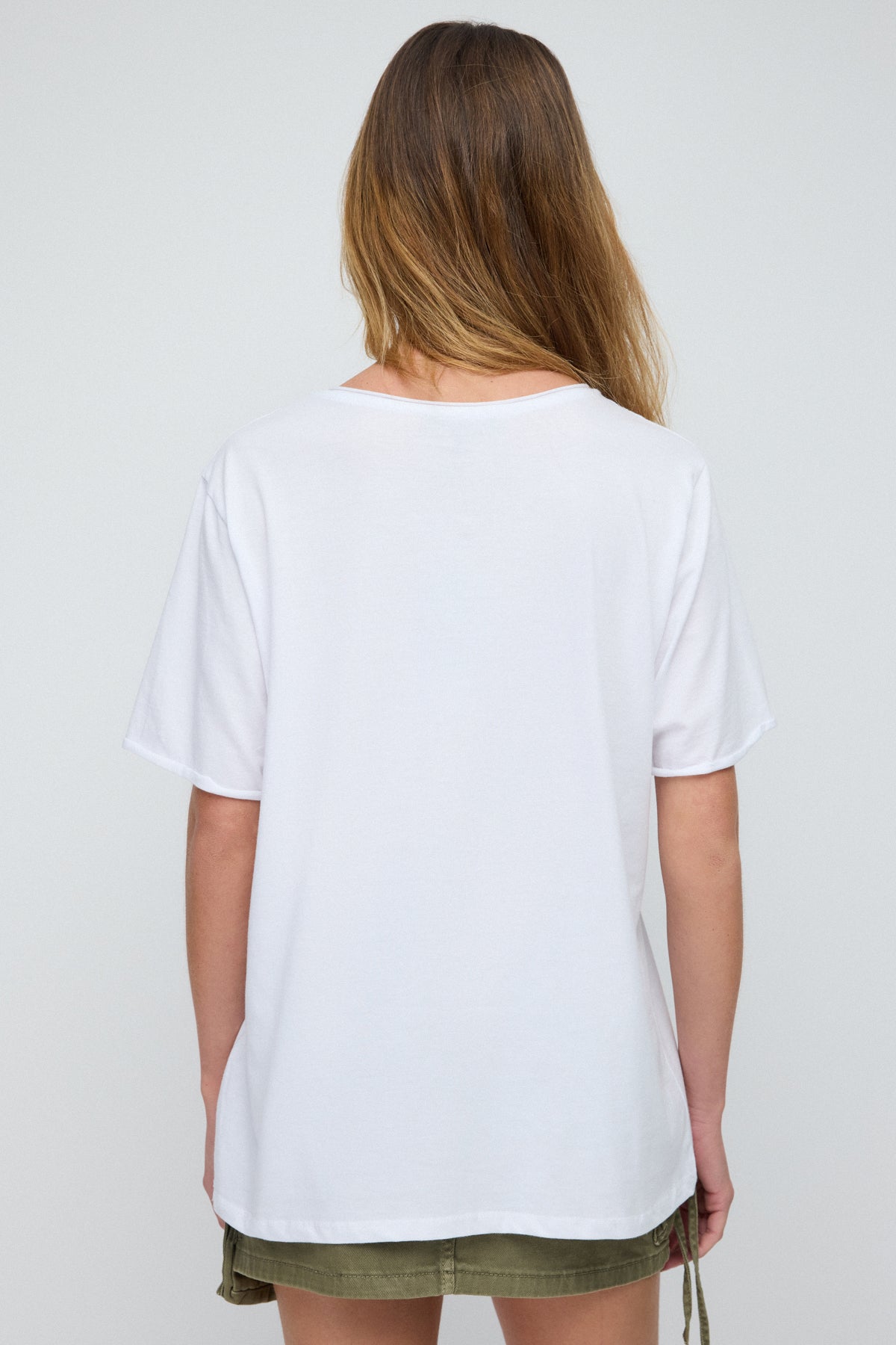 Einfaches T-Shirt mit Slogan-Aufdruck
