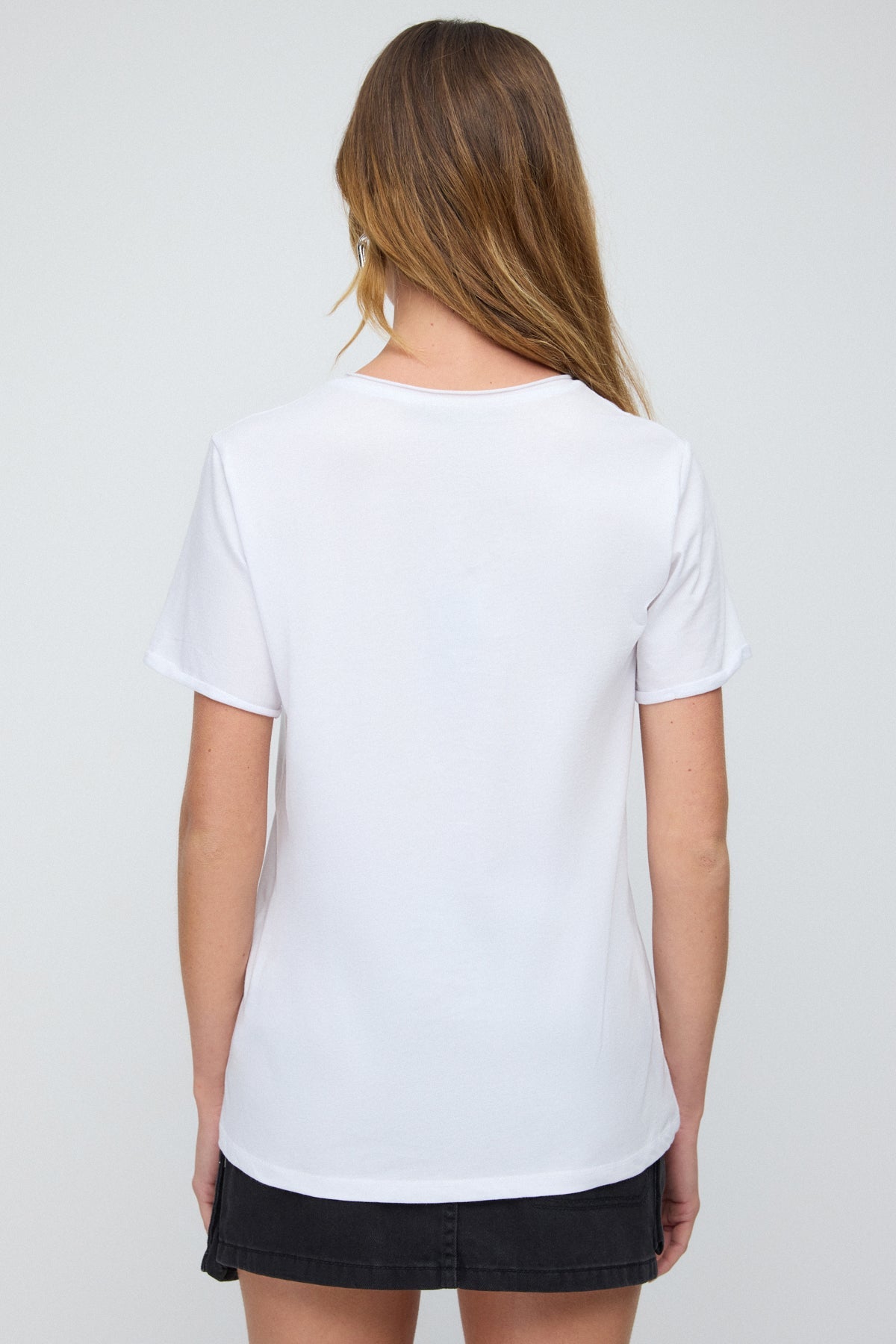 Einfaches T-Shirt mit Slogan-Aufdruck