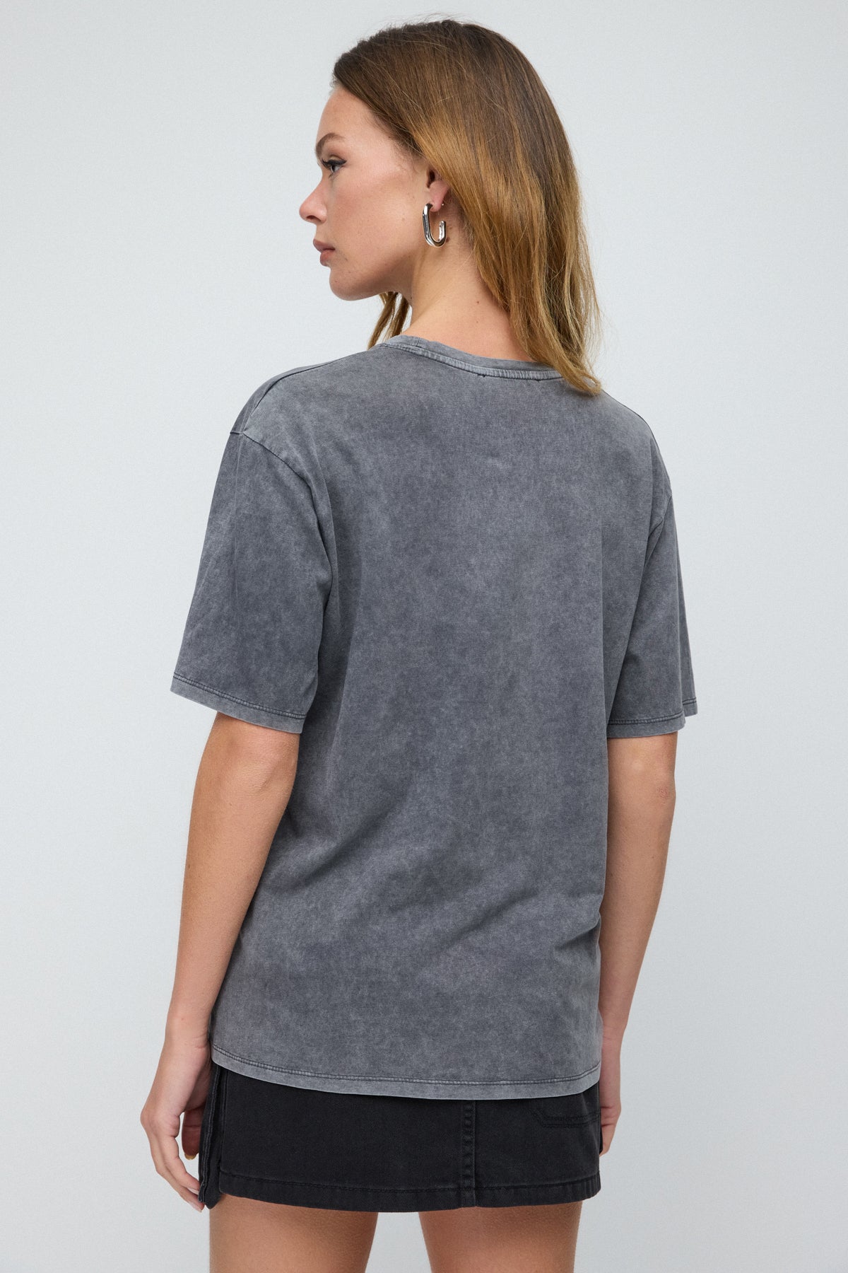 Einfaches T-Shirt mit Slogan-Aufdruck