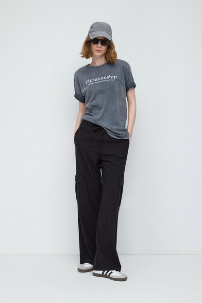Bedrucktes Basic-T-Shirt