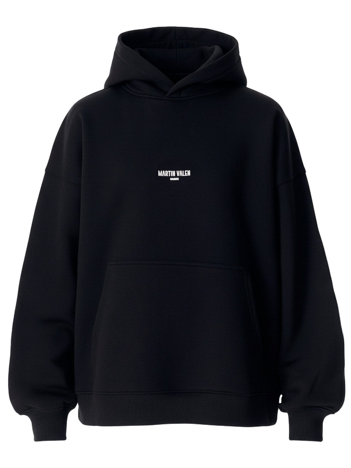 Extra Große Damen Kapuzenpullover mit Slogan-Druck - Schwarz