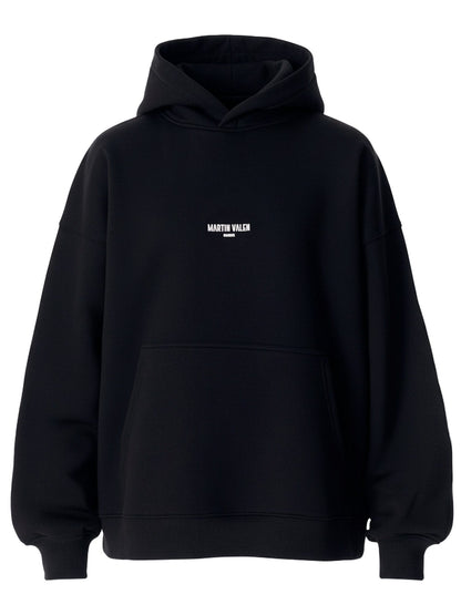 Extra Große Damen Kapuzenpullover mit Slogan-Druck - Schwarz