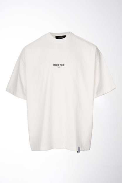 Designer Weiß Bedrucktes T-Shirt - Groß