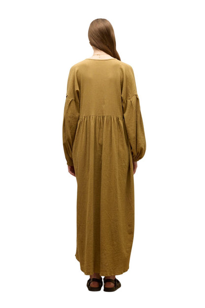 Smaragd Baumwoll Wickelkleid