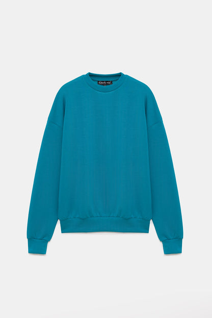 Langarm-Sweatshirt mit Rundhalsausschnitt