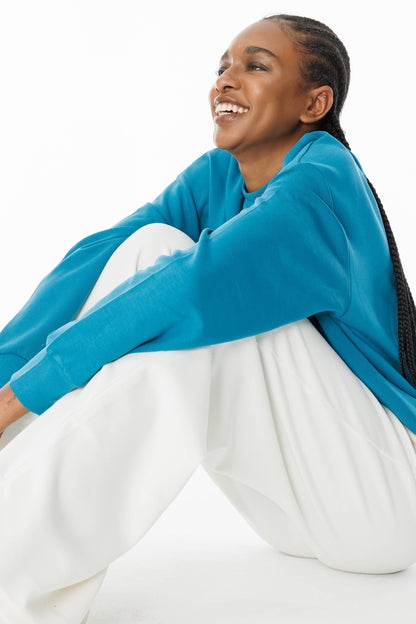 Langarm-Sweatshirt mit Rundhalsausschnitt