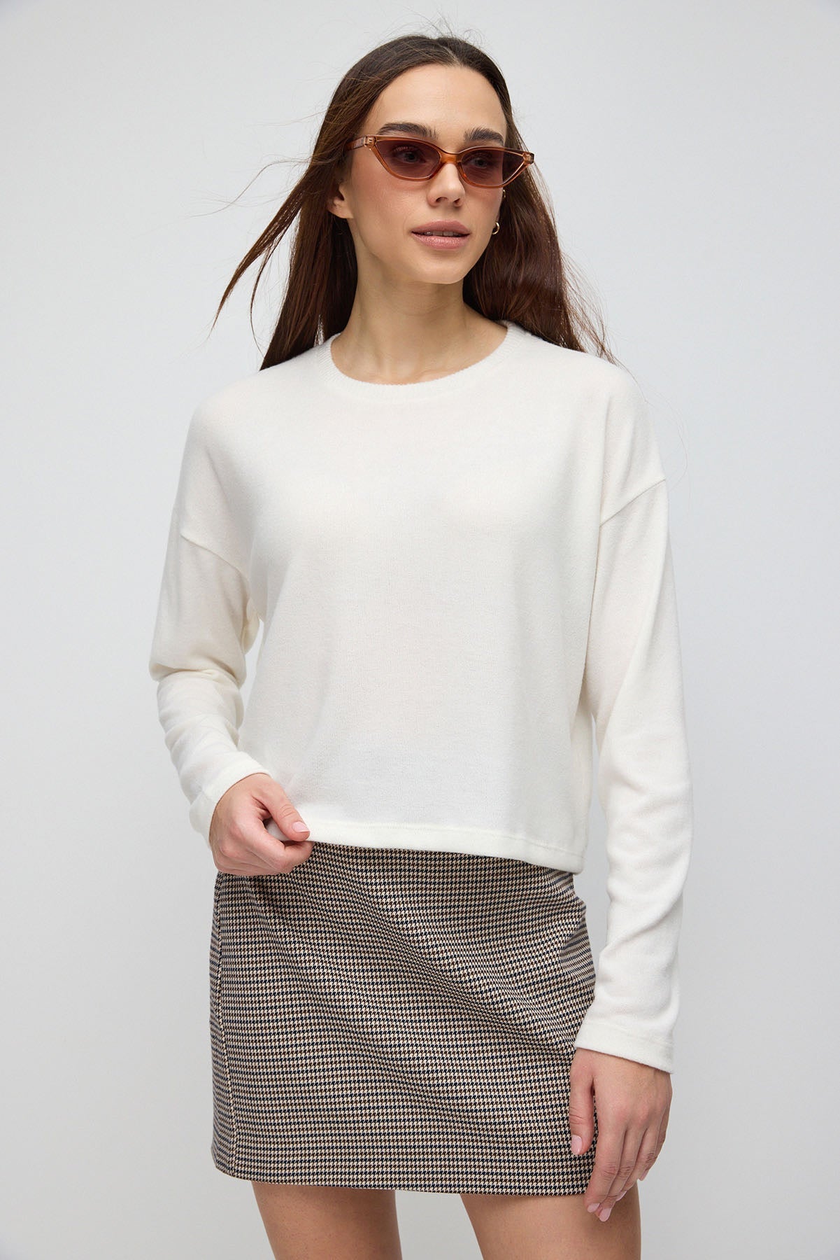Basic-Bluse mit weichem Griff
