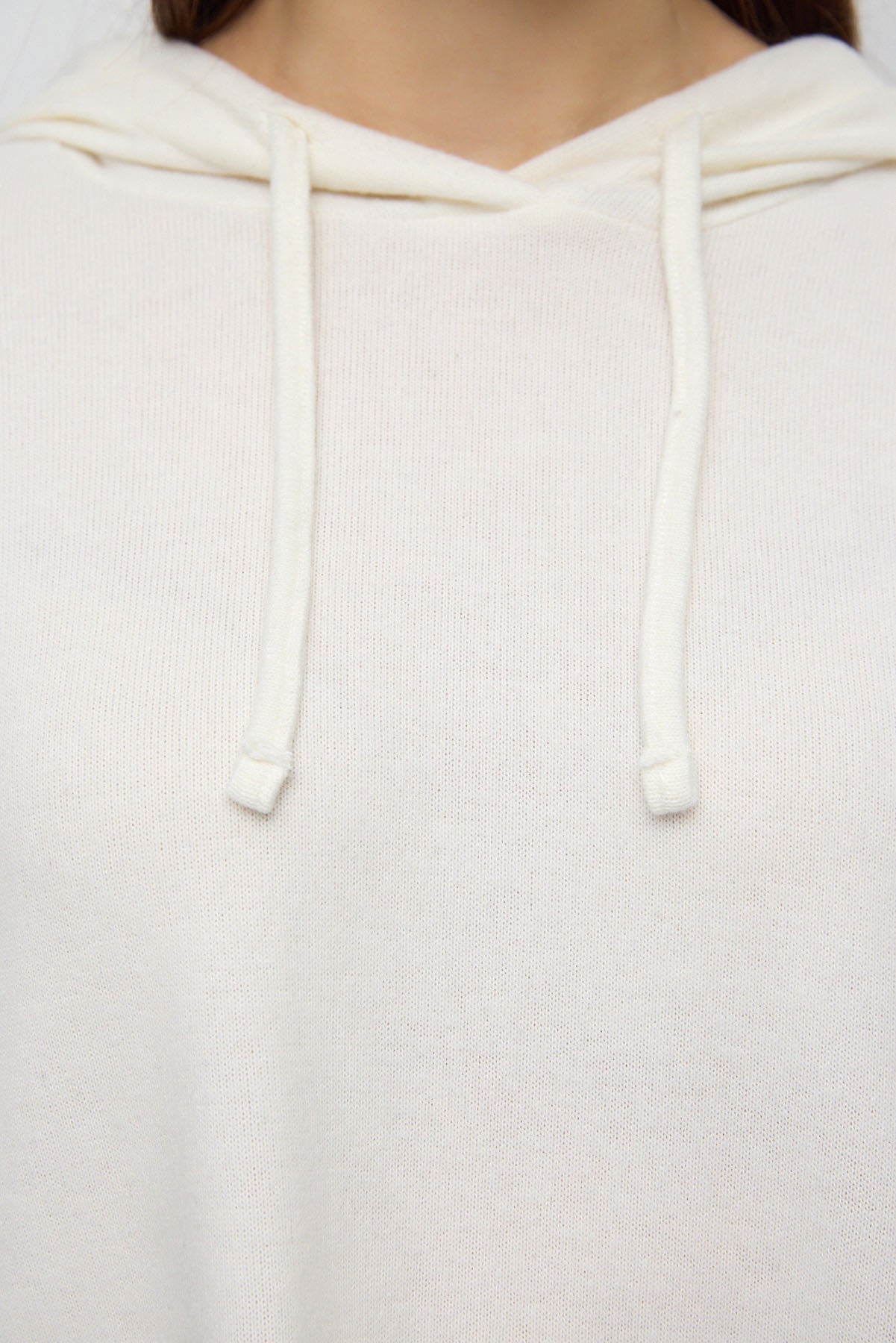 Kapuzen-Crop-Top aus weichem Strickmaterial