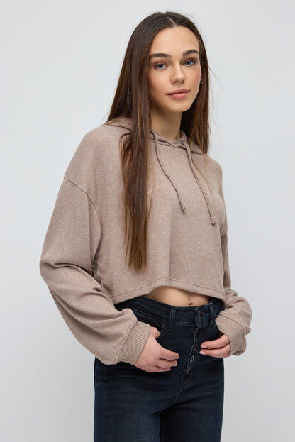 Kapuzen-Crop-Sweatshirt