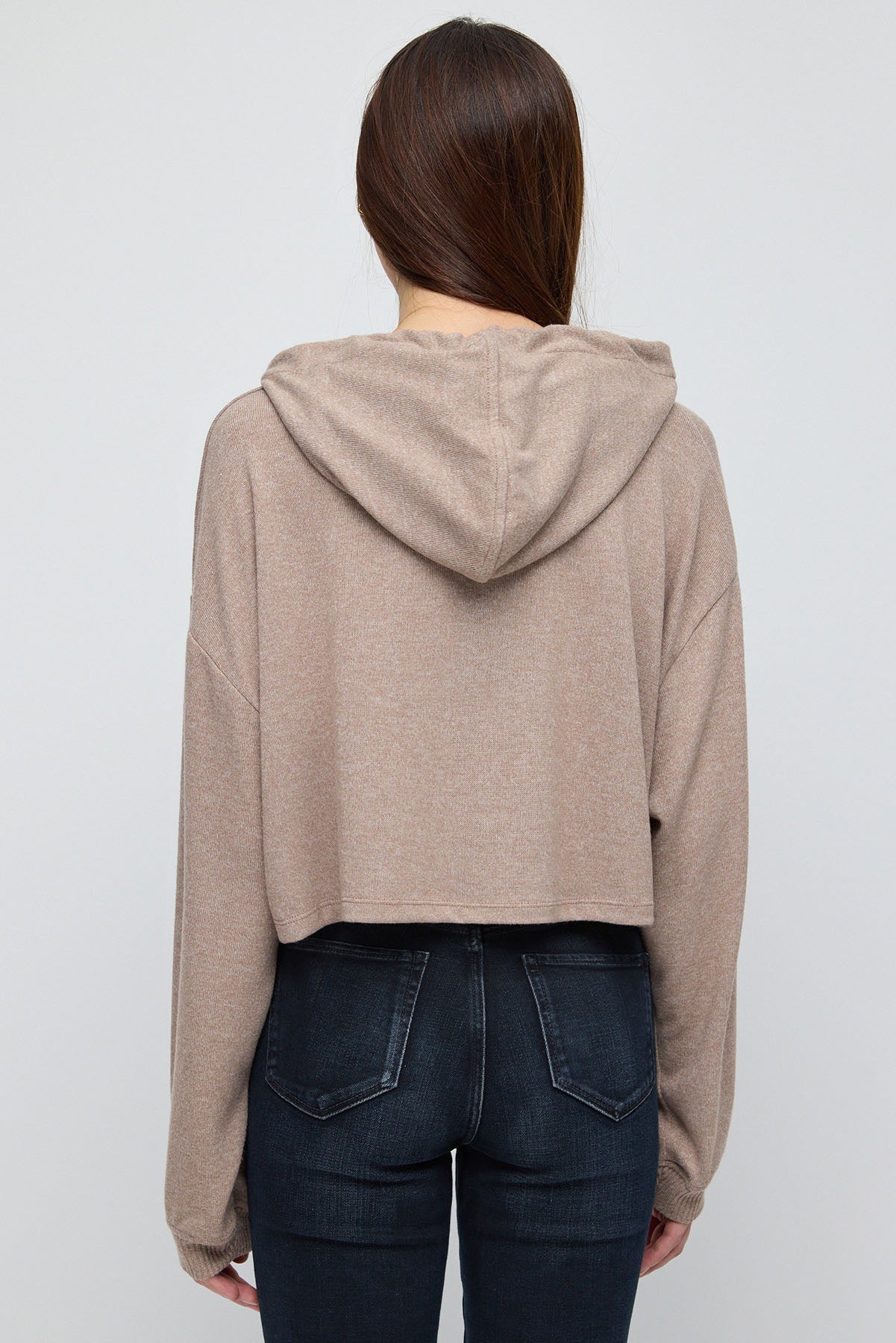 Kapuzen-Crop-Sweatshirt