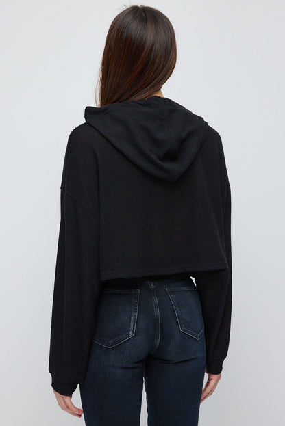 Kapuzen-Crop-Sweatshirt