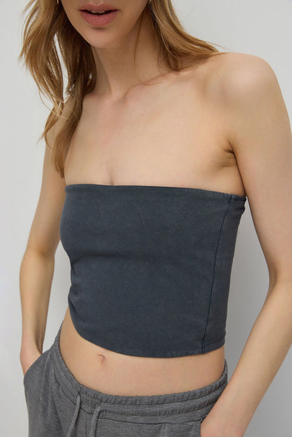 Kurzärmelige Crop-Bluse
