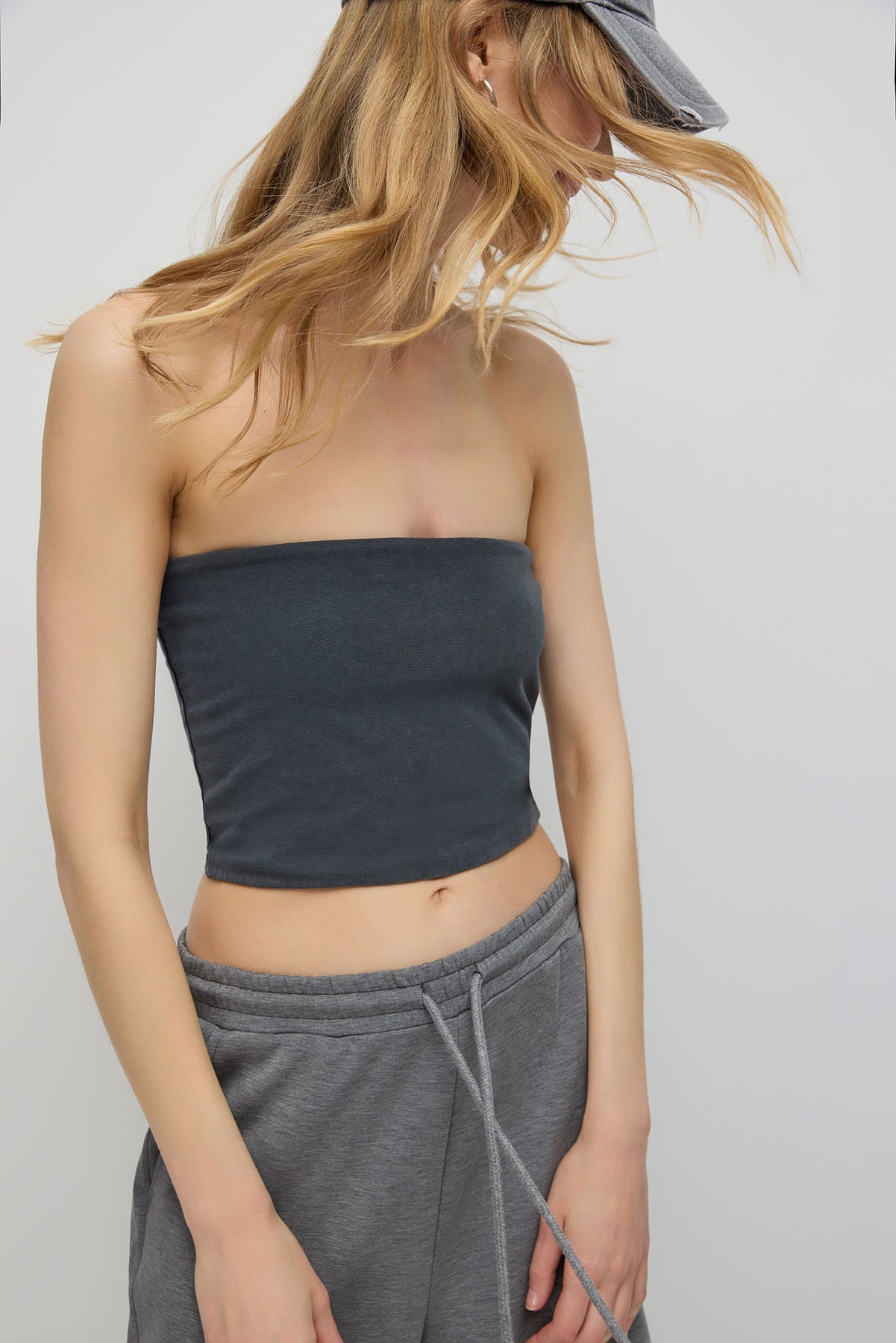 Kurzärmelige Crop-Bluse
