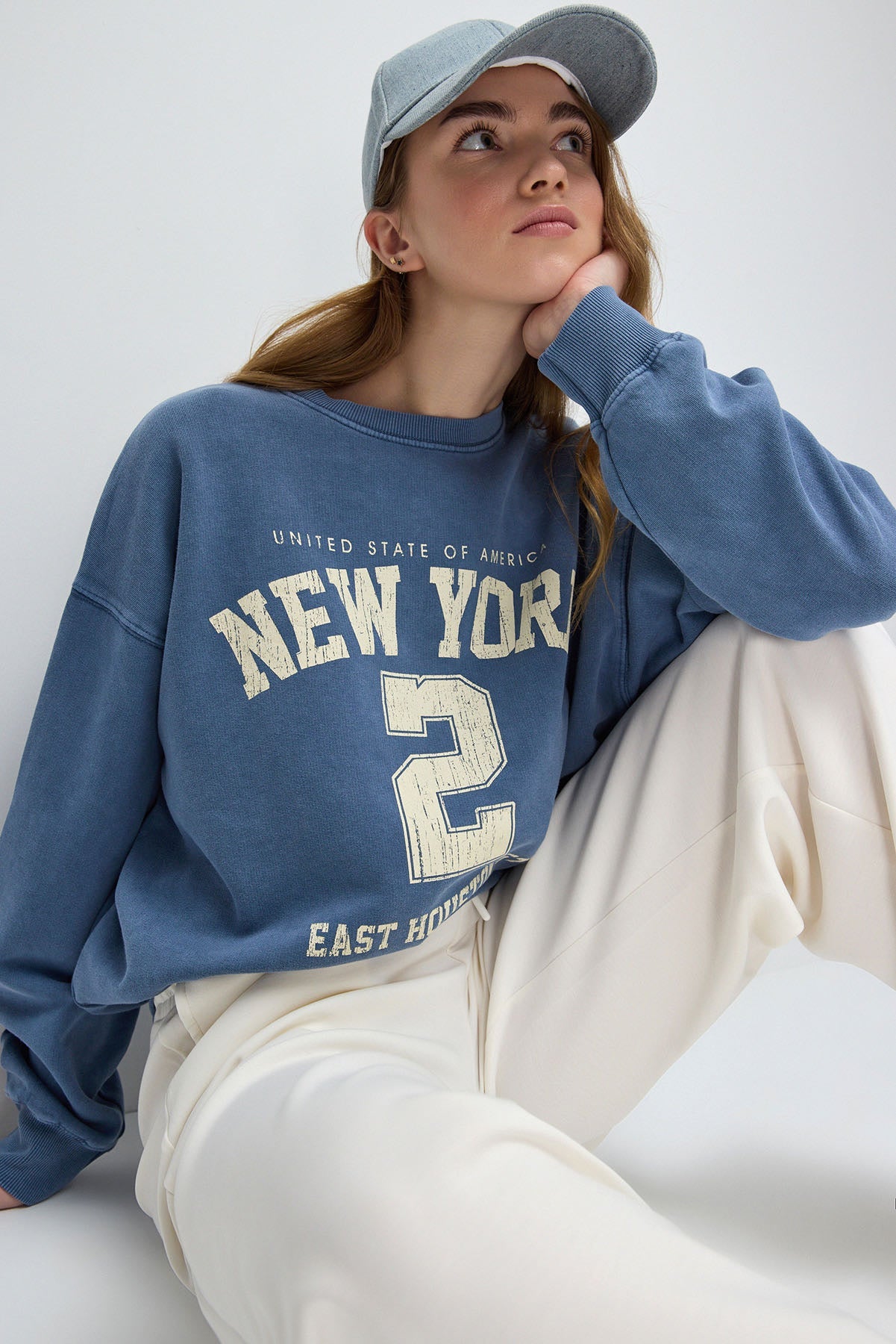 Bedrucktes Oversize-Sweatshirt