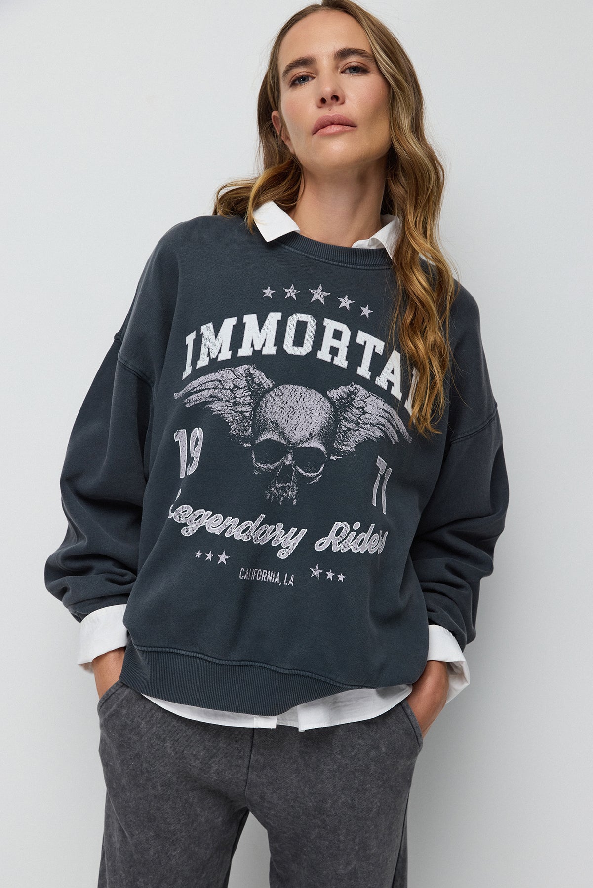 Bedrucktes Oversize-Sweatshirt