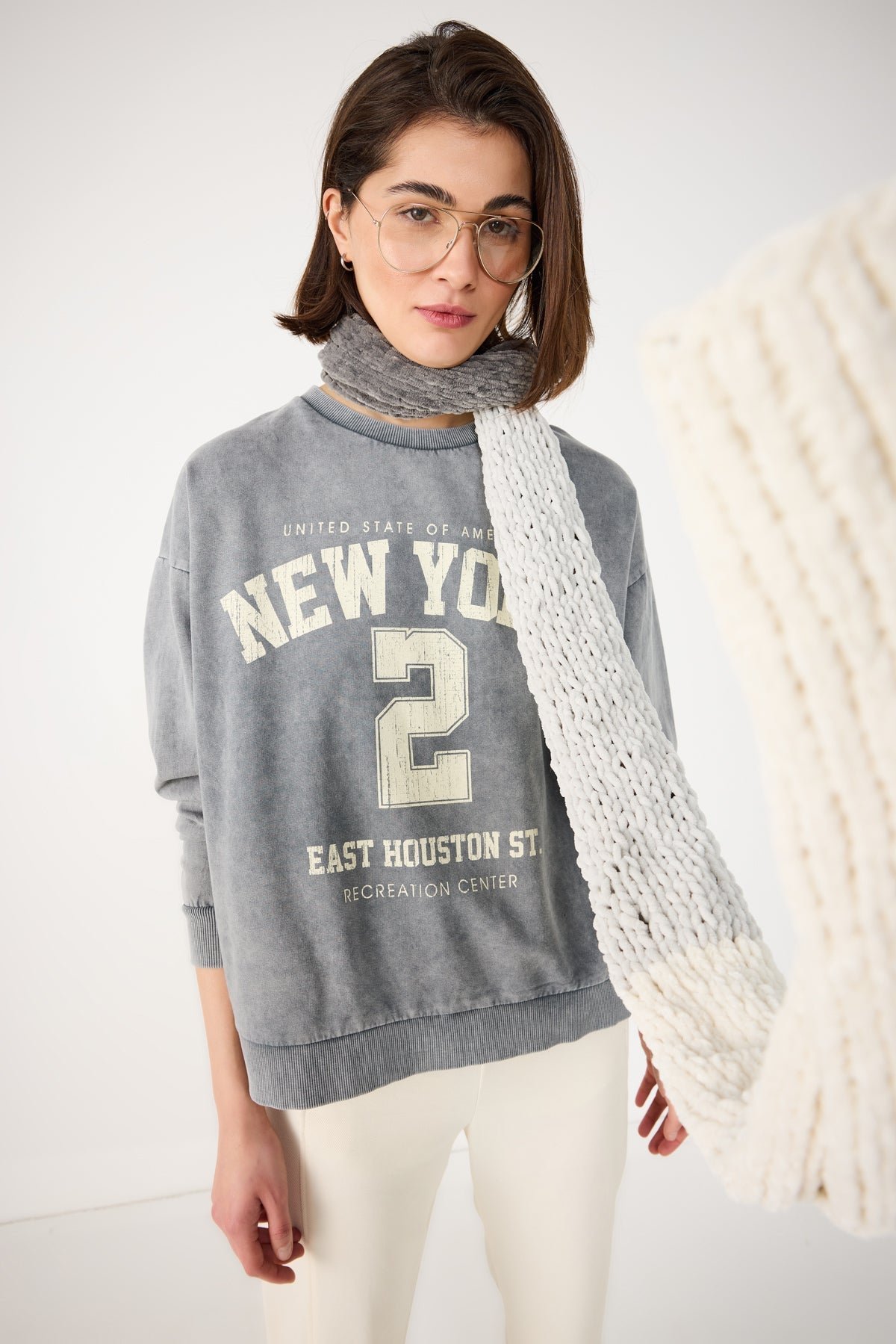 Bedrucktes Oversize-Sweatshirt