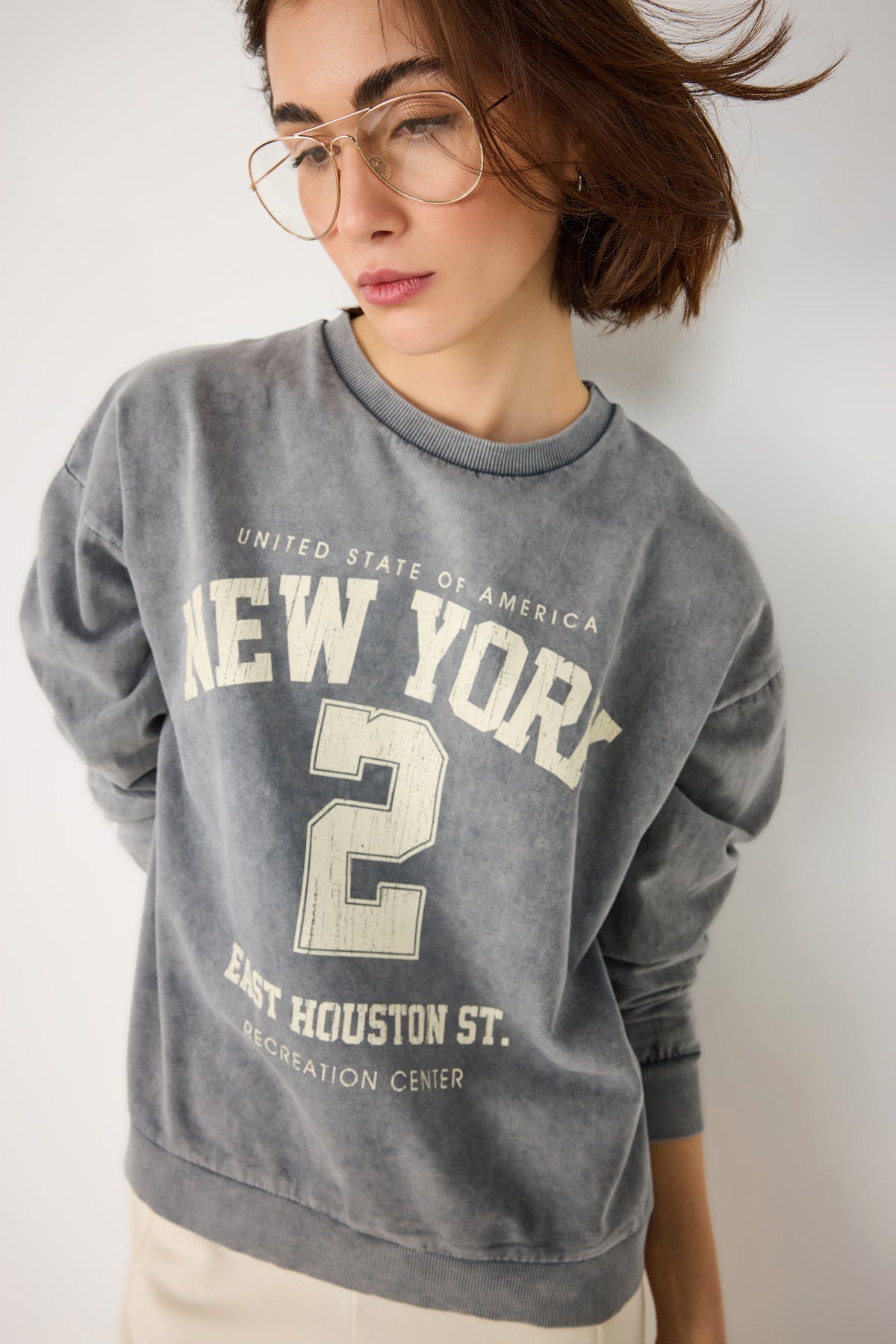 Bedrucktes Oversize-Sweatshirt