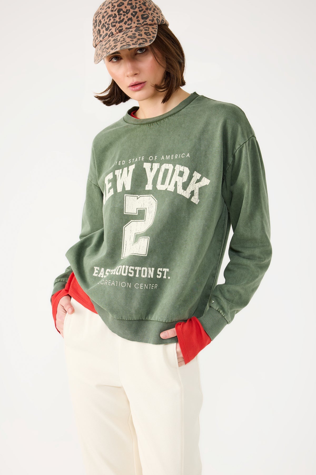 Bedrucktes Oversize-Sweatshirt