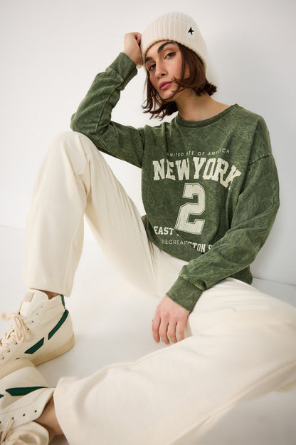 Bedrucktes Oversize-Sweatshirt