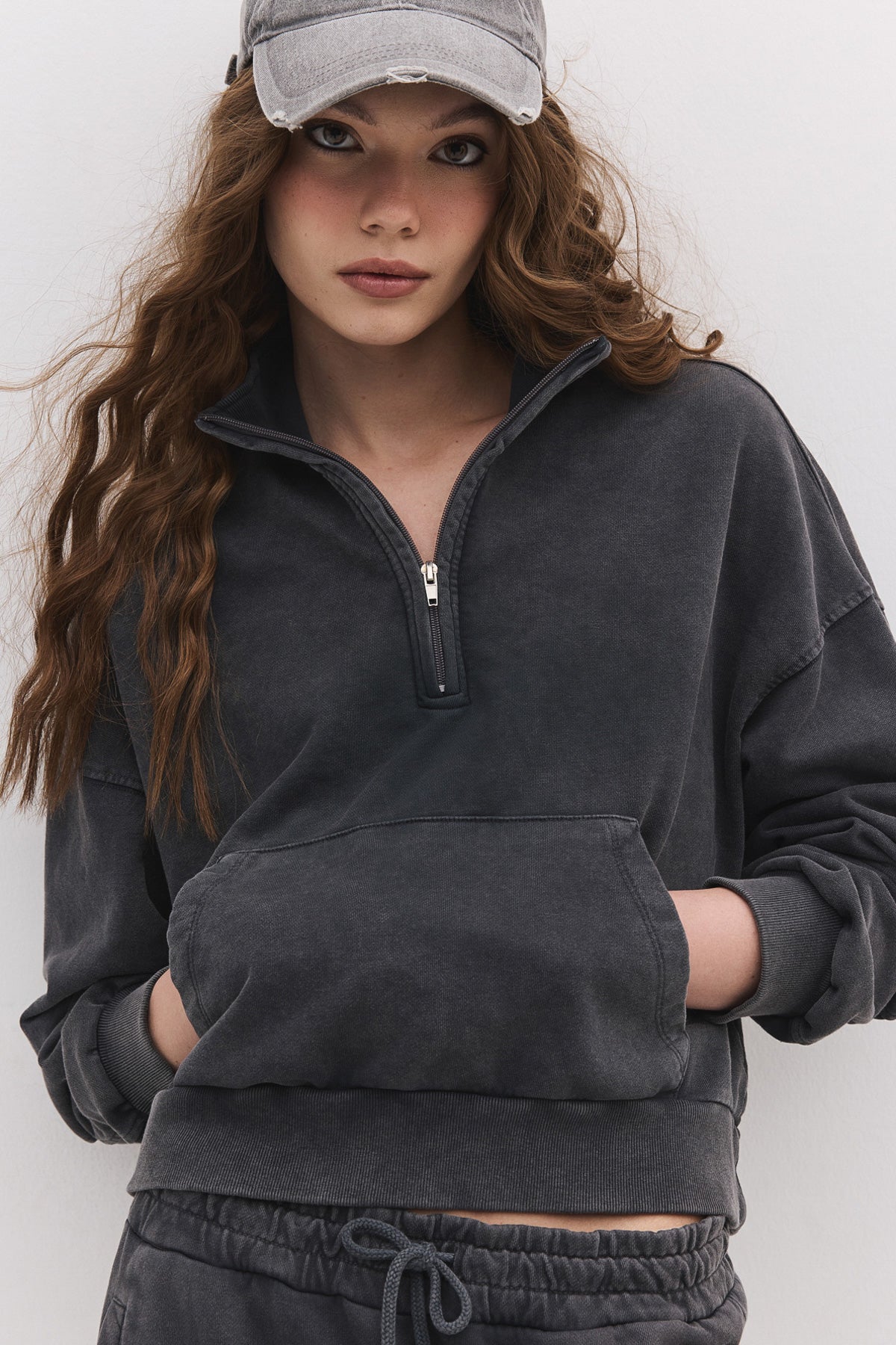 Sweatshirt mit Reißverschluss