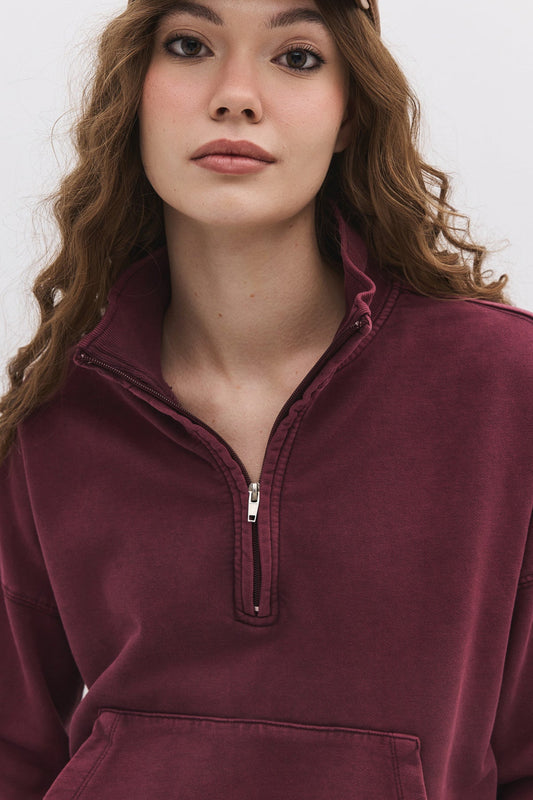 Sweatshirt mit Reißverschluss