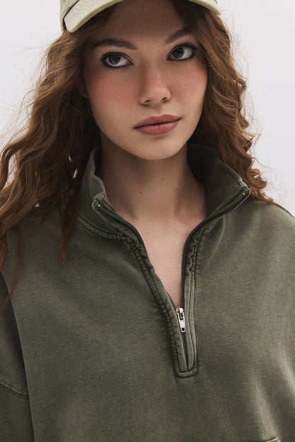 Sweatshirt mit Reißverschluss