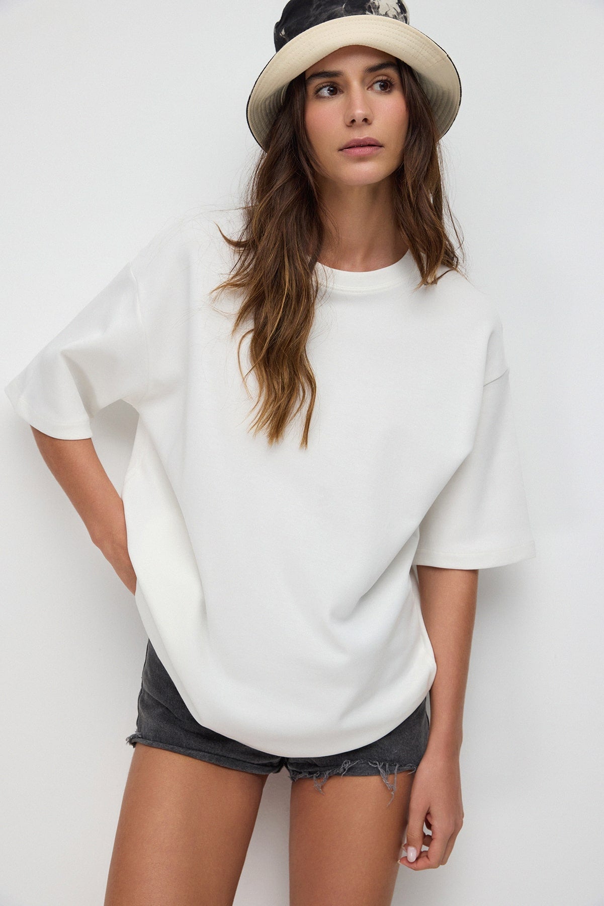 Oversize-T-Shirt mit Used-Look