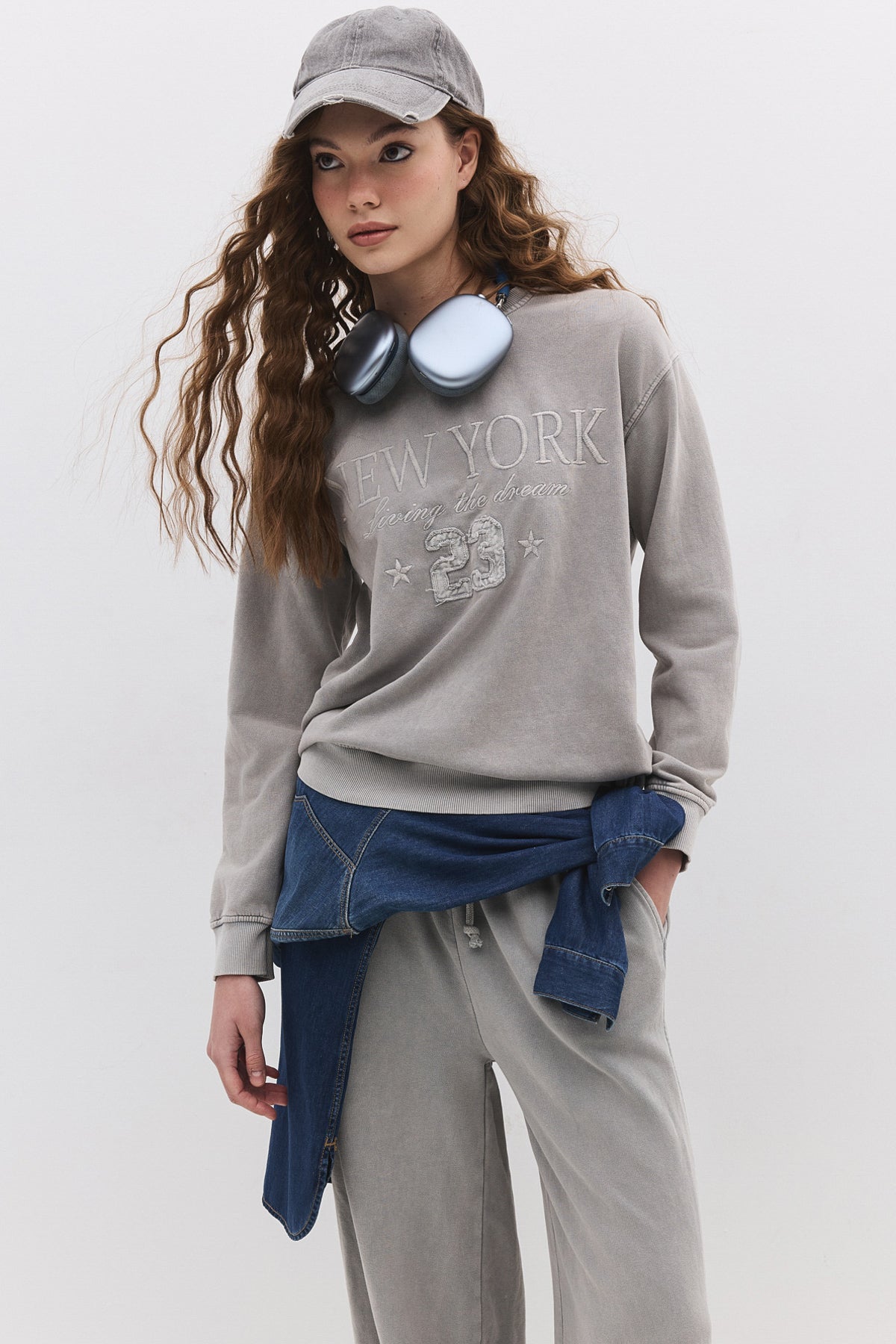 Sweatshirt mit Rundhalsausschnitt