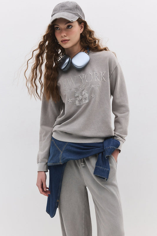 Sweatshirt mit Rundhalsausschnitt