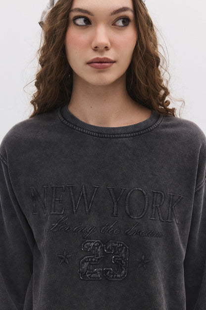 Sweatshirt mit Rundhalsausschnitt