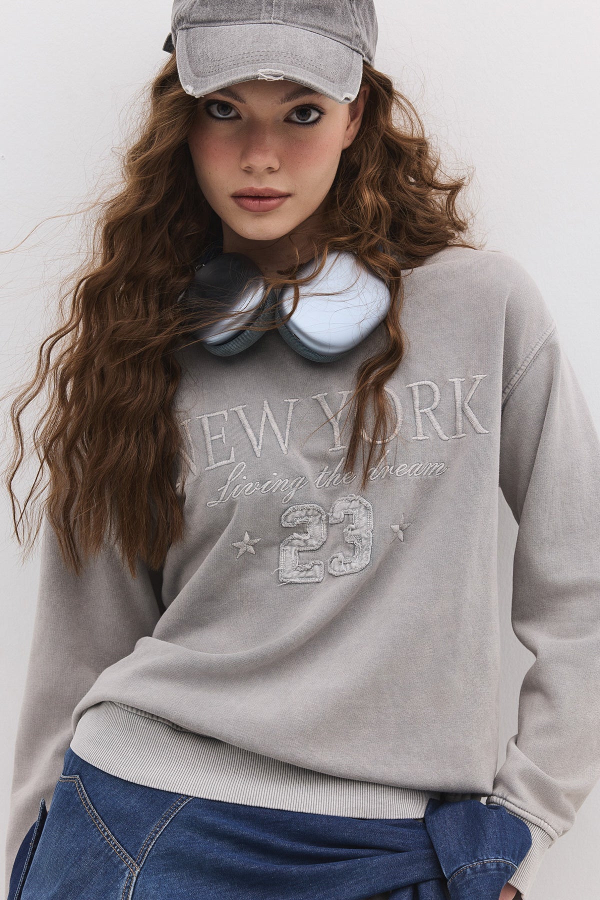 Sweatshirt mit Rundhalsausschnitt