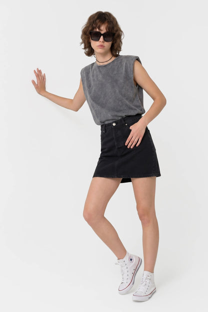 Verblasstes Effekt Poloshirt