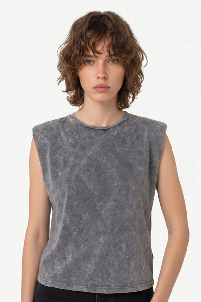 Verblasstes Effekt Poloshirt