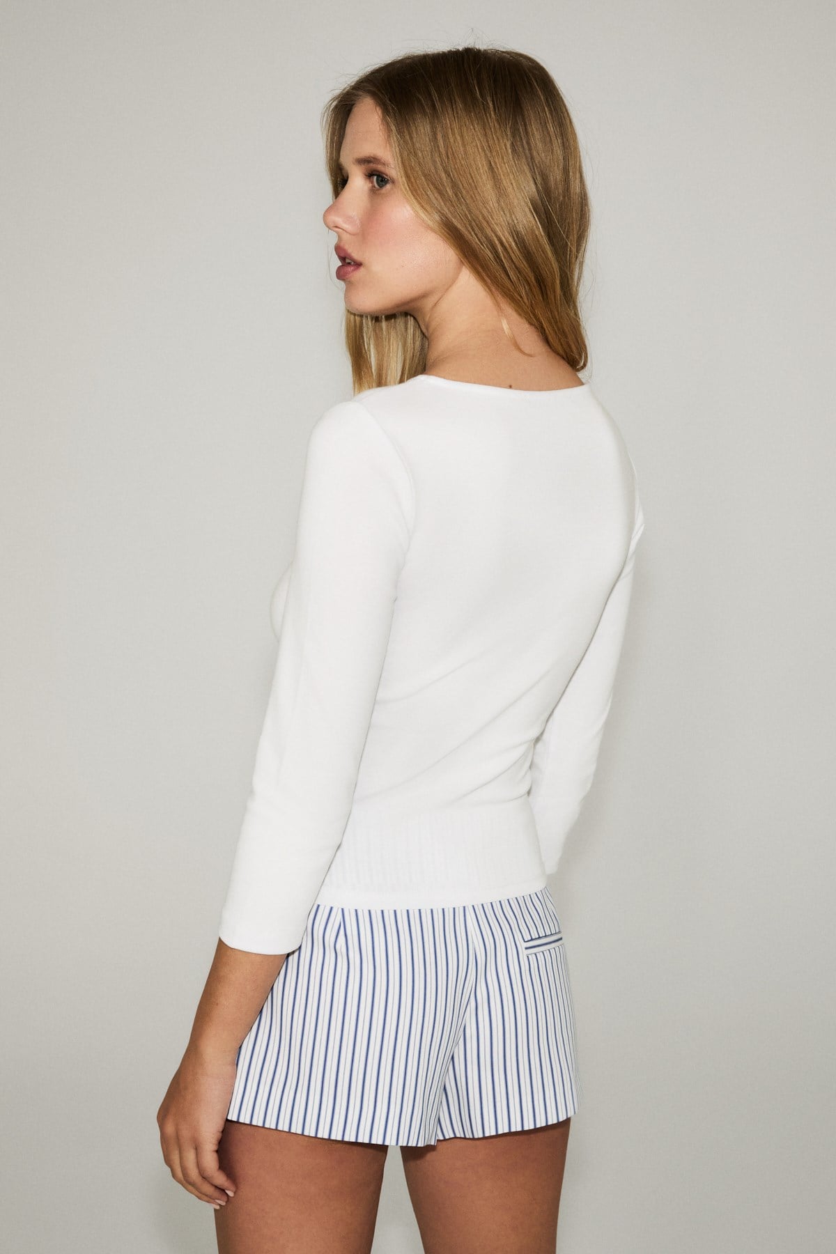 ETHIQUET SONELITA Damenbluse, Soft Stretch Weiß
