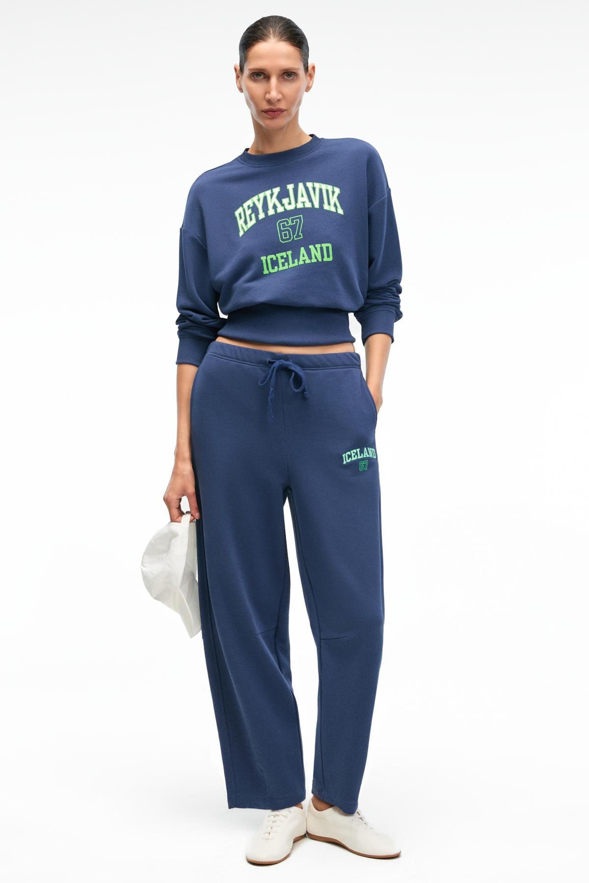 GRIMELANGE SORELLIA Damen Print-Sweatshirt Marineblau