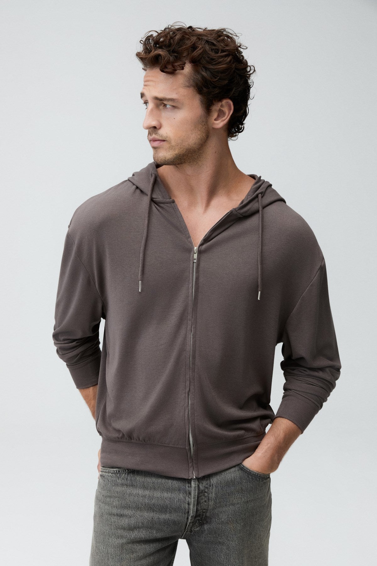 SOREN Herren Dünnes Kapuzensweatshirt