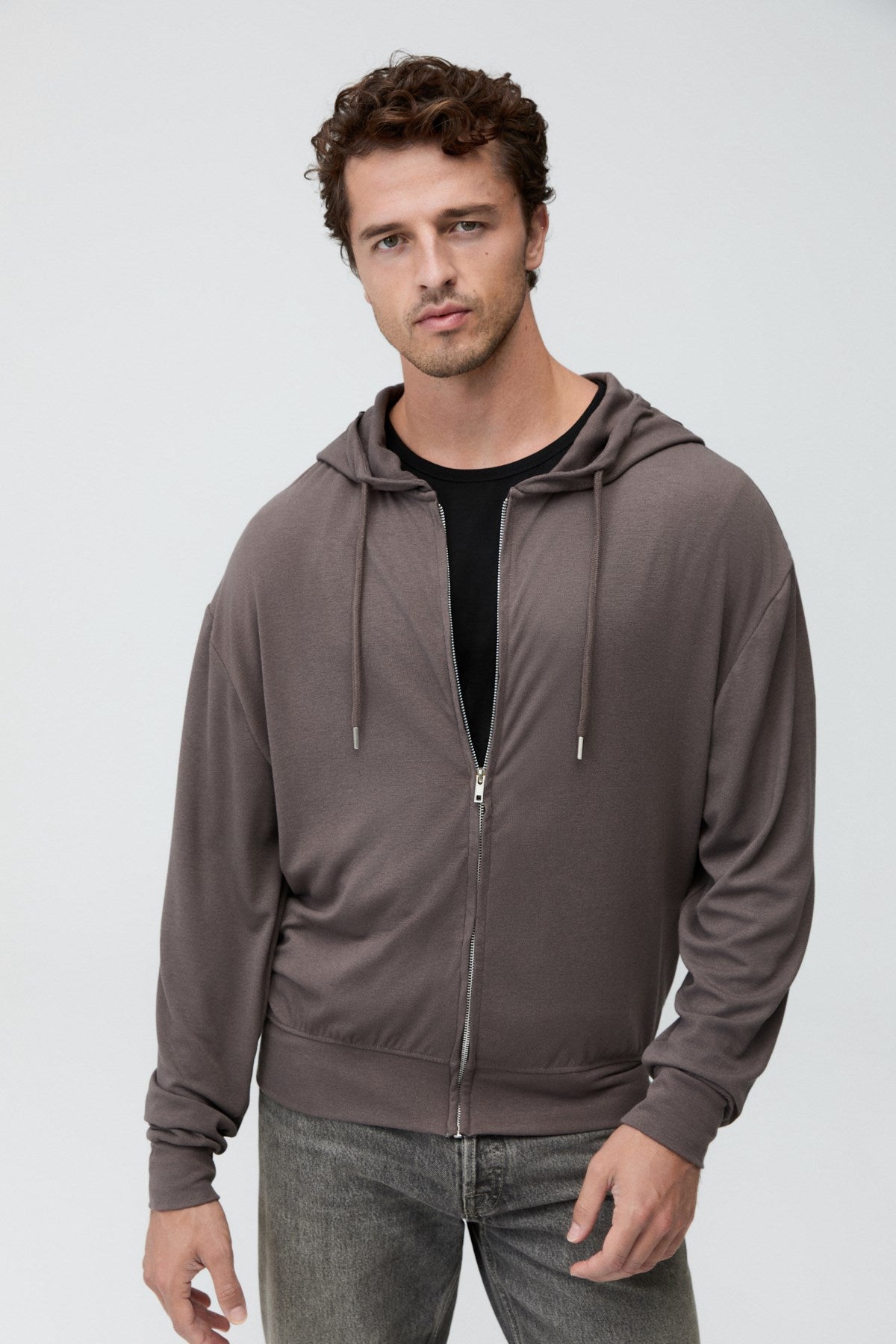 SOREN Herren Dünnes Kapuzensweatshirt