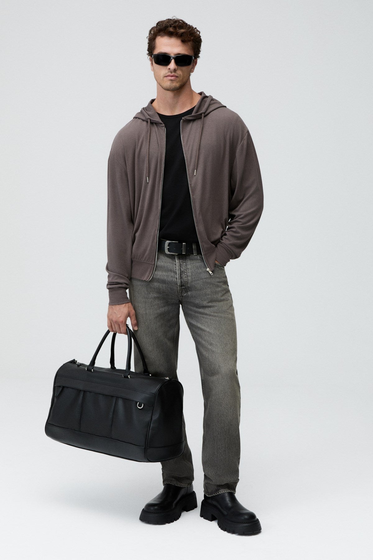 SOREN Herren Dünnes Kapuzensweatshirt