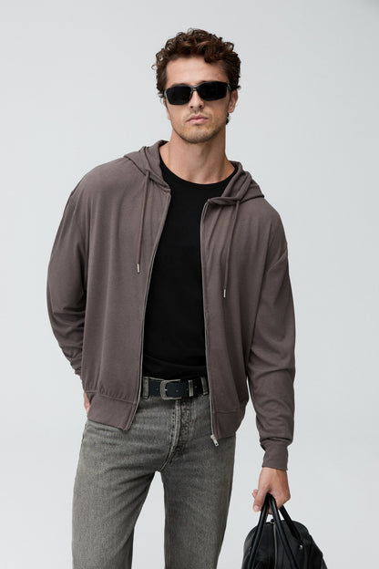 SOREN Herren Dünnes Kapuzensweatshirt