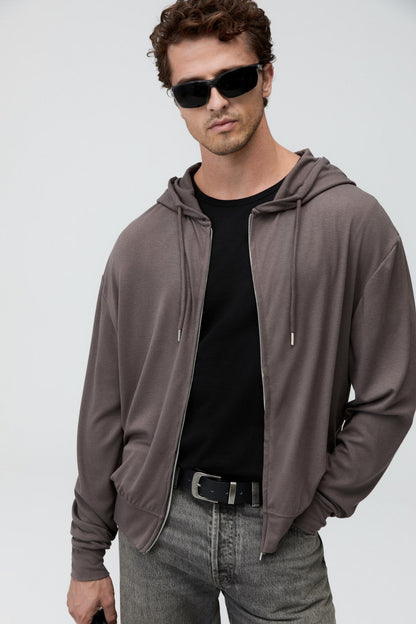SOREN Herren Dünnes Kapuzensweatshirt