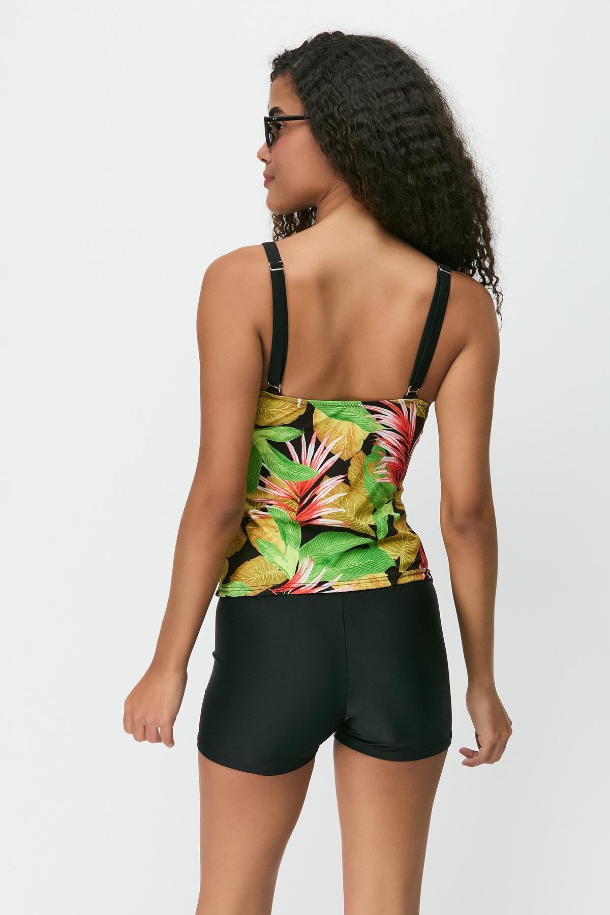 Tankini-Shorts-Set - Schwarz/Multi 7757