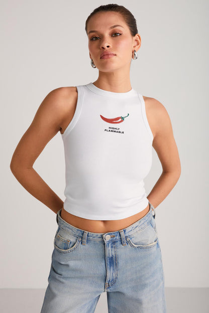 SPICE Damen Crop Baumwoll-T-Shirt