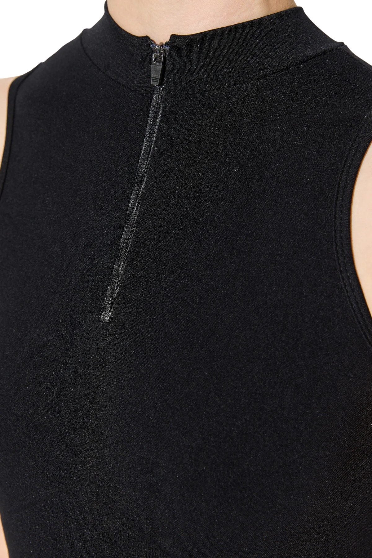 Crop-Top mit Reißverschlusskragen