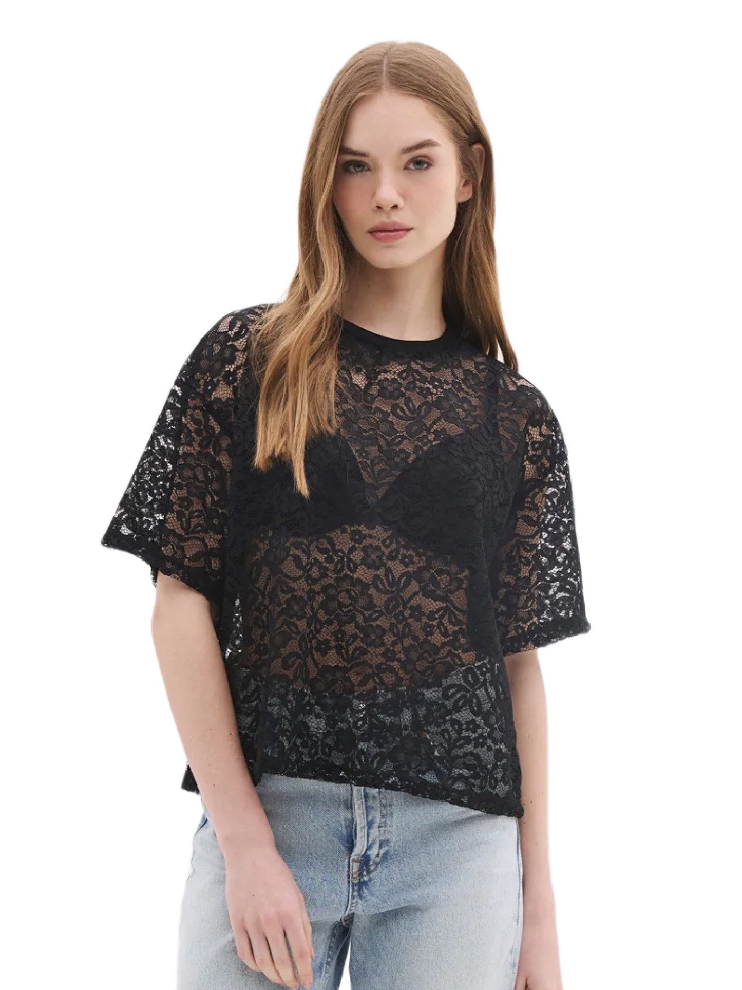 kurzärmelige Bluse