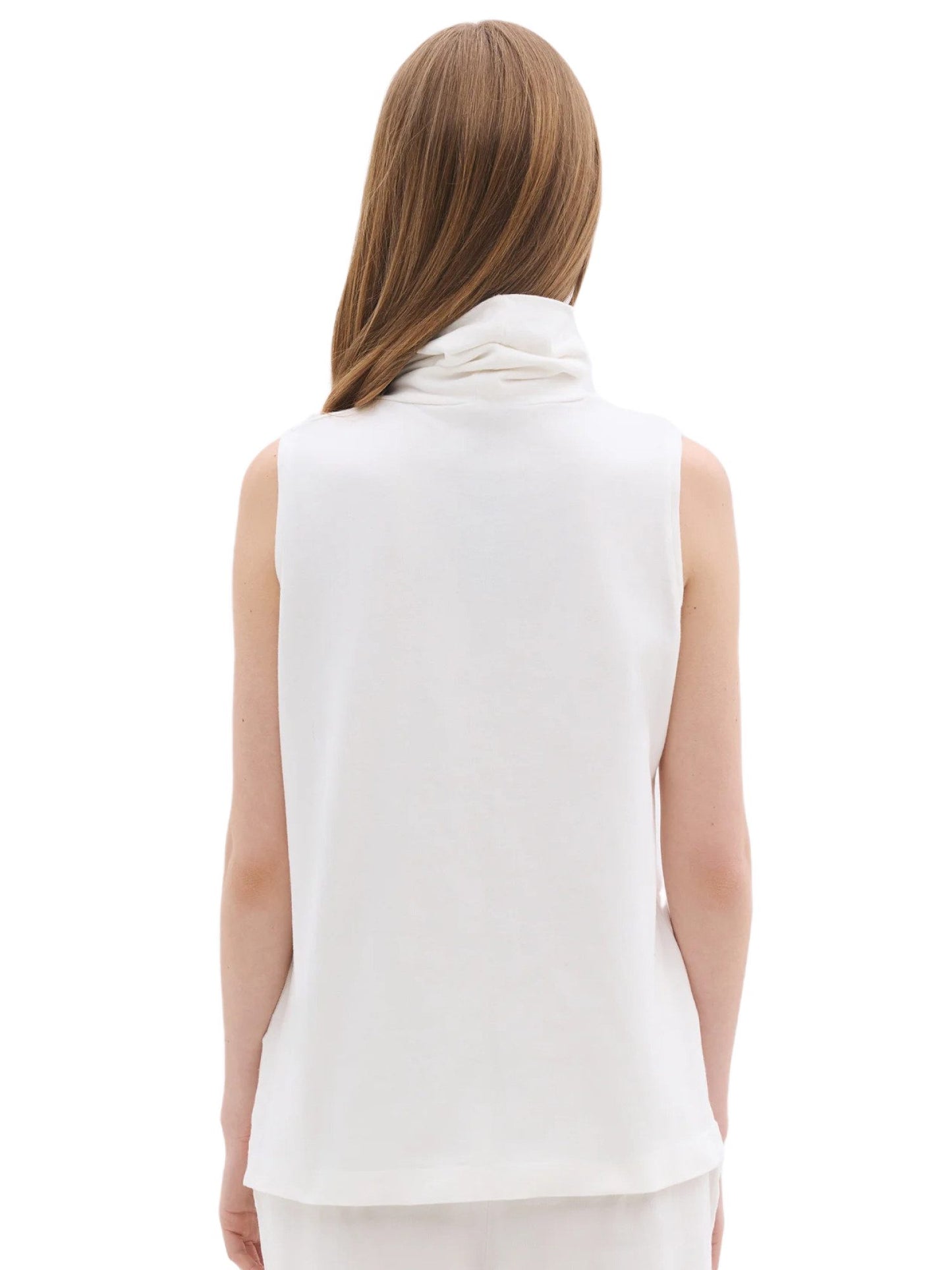 Ärmellose Bluse mit Rollkragen