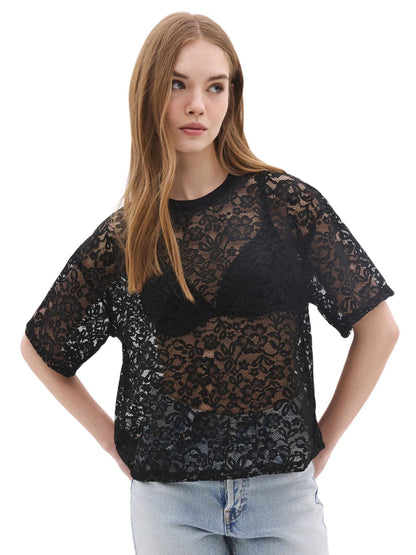 kurzärmelige Bluse