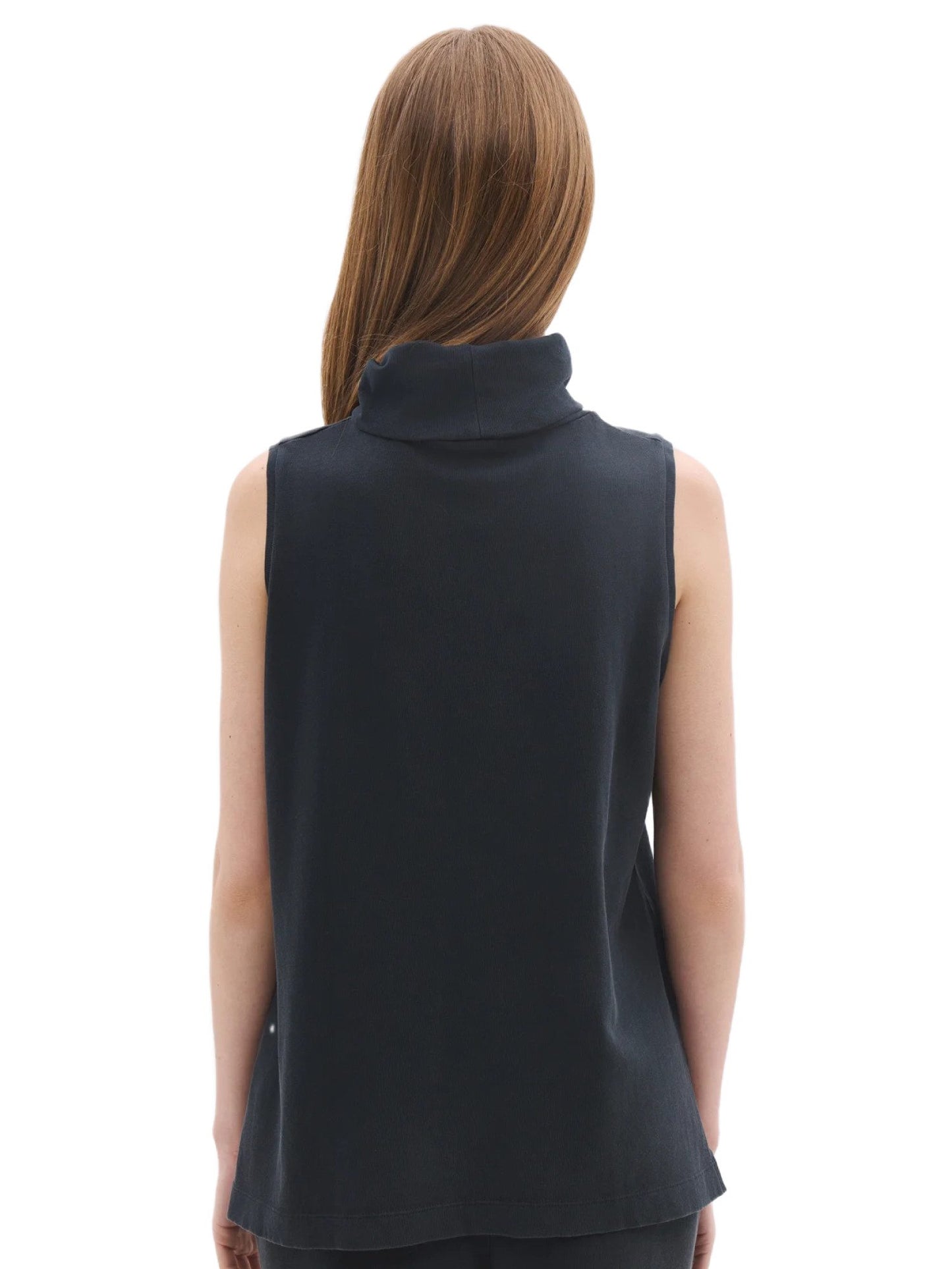 Ärmellose Bluse mit Rollkragen