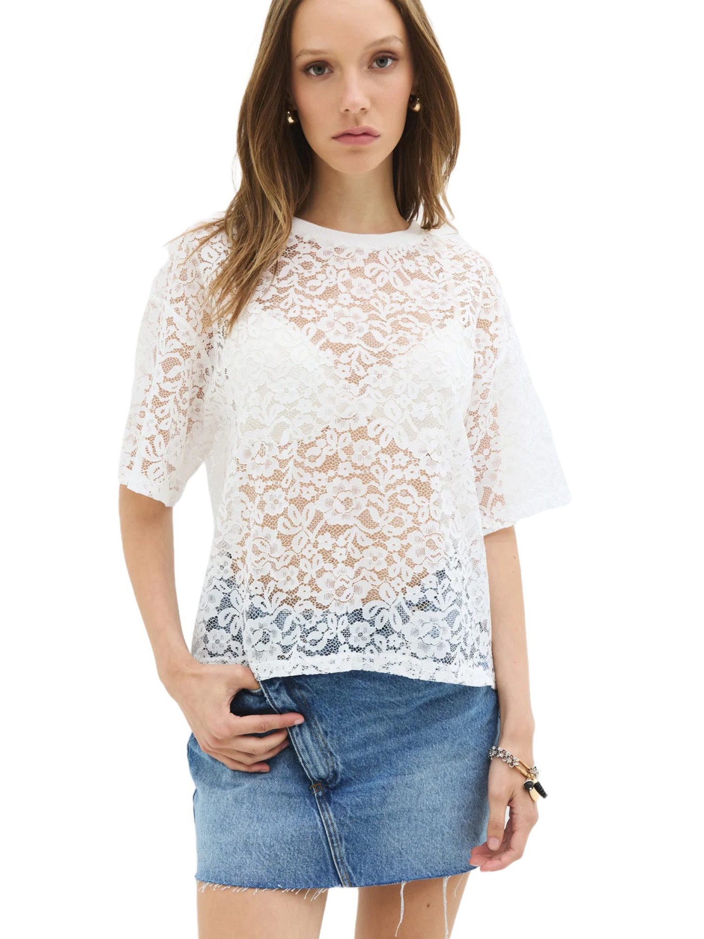 kurzärmelige Bluse