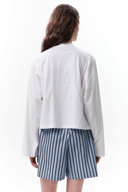 BEDRUCKTES, KURZES LANGARM-T-SHIRT OFFDAY